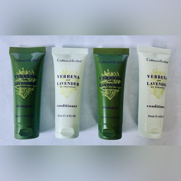 4 - Crabtree & Evelyn Travel Shampoo & Conditioner VERBENA LAVENDER .8 Oz ea - Picture 2 of 4